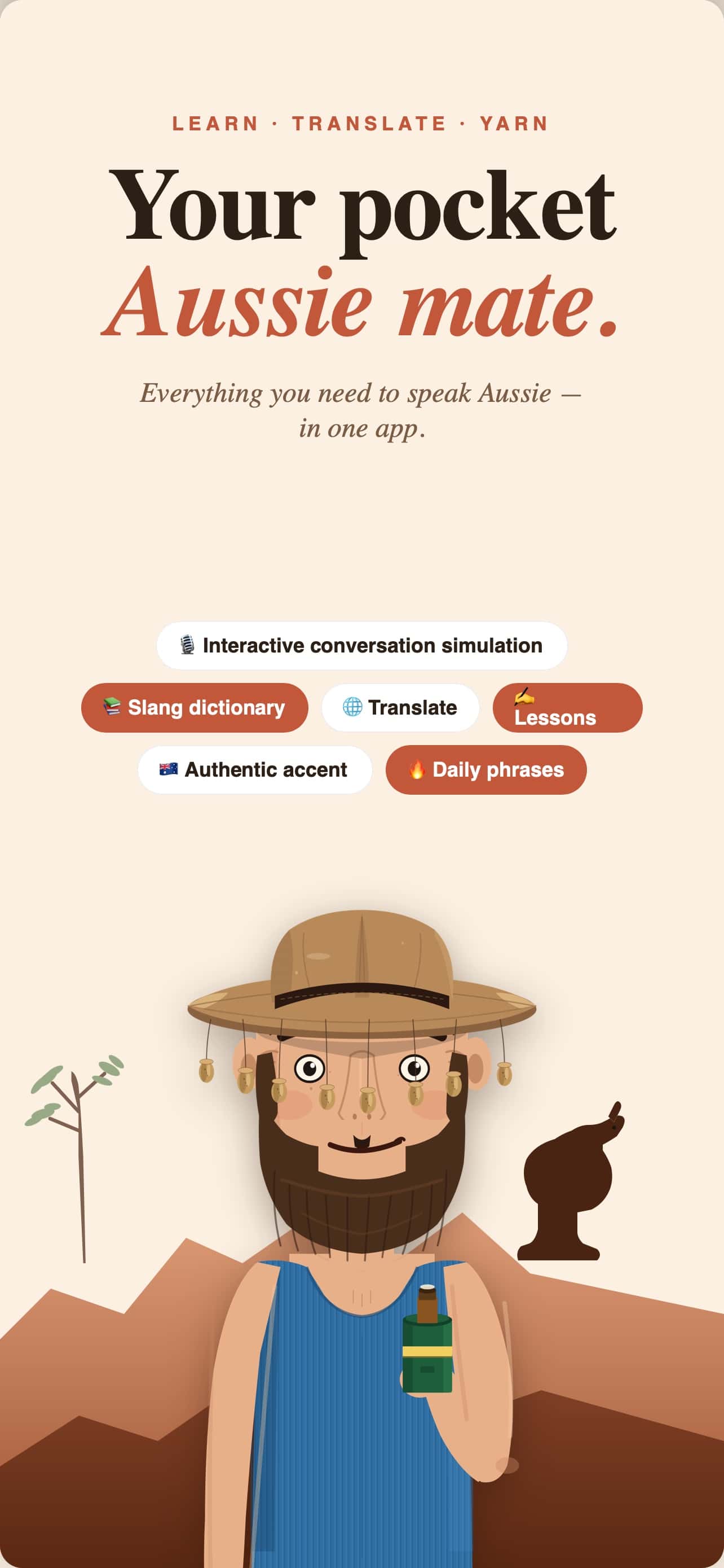 Aussie Talk app screenshot: Your Pocket Aussie Mate