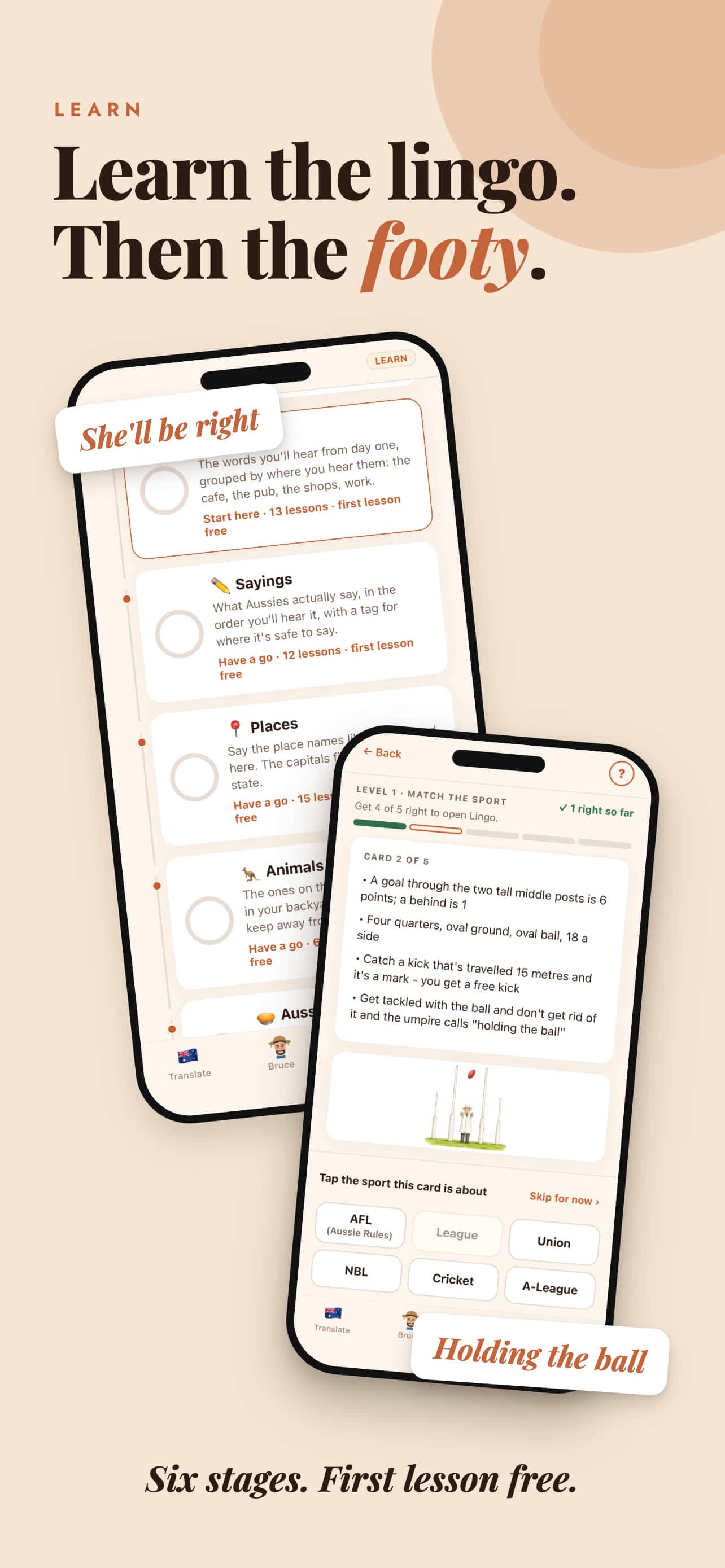 Aussie Talk app screenshot: Learn Aussie words and places